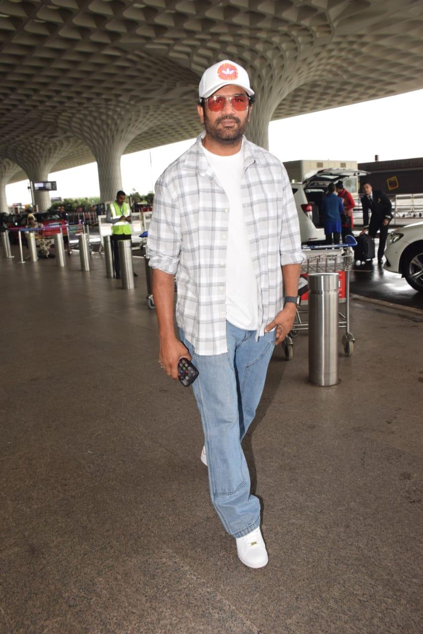 Sharad Kelkar was spotted at the airport today as he got ready to leave the city